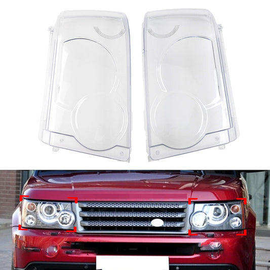 Fit for Land Rover for Range Rover Sport 2005-2009 Headlight Lens Cover Lampshade Shell Q