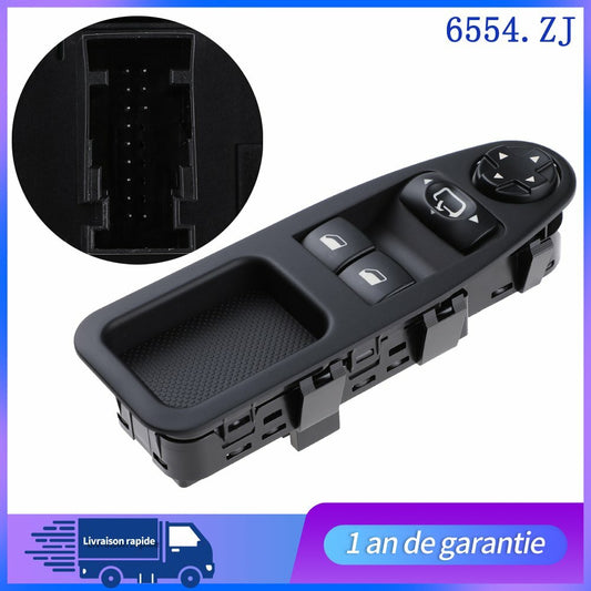 Commande Bouton Leve Vitre Côté Conducteur pour Jumpy Scudo Expert - 6554.ZJ n