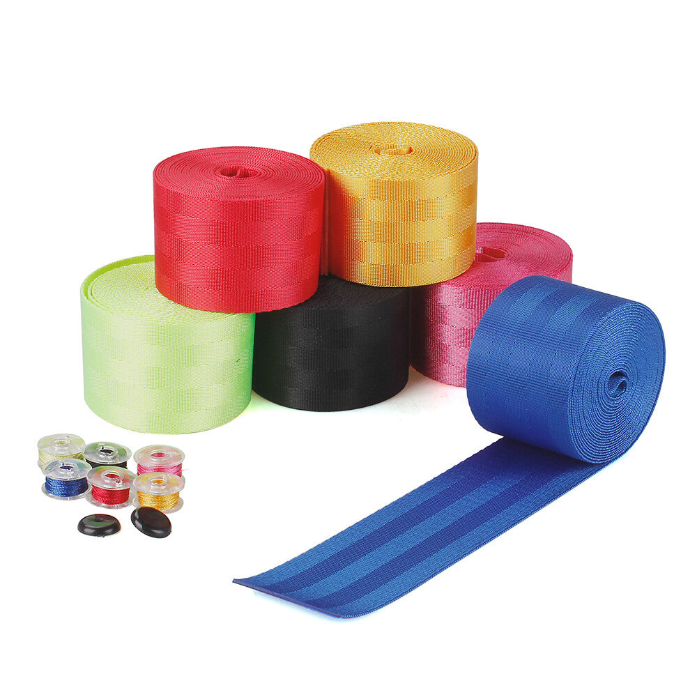 Car for Seat Belt Webbing Polyester for Seat Lap Retractable Nylon Strap 3.5M Q
