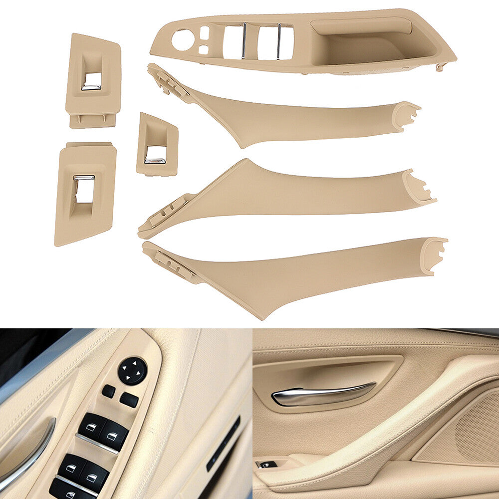 7-piece window switch panel cover and door handle for BMW F10 F18 LHD lift frame panel