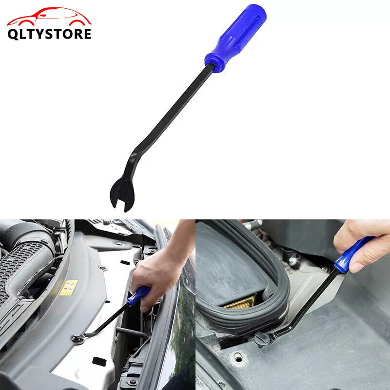 Car Door Panel Remover Body Retainer Clip Trim Upholstery Pry Hand Tool Blue Q