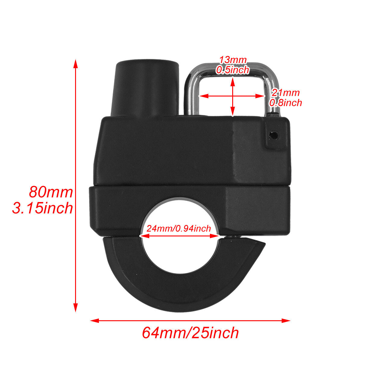 Universal Motorcycle Handlebars Helmet Lock Fit for Harley Softail Road Glide Q