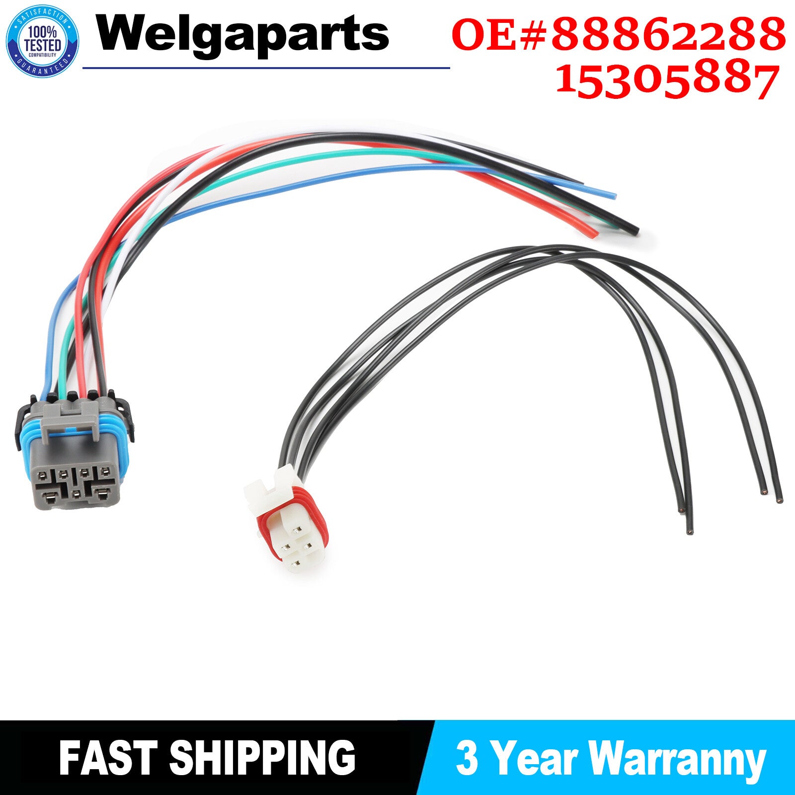 2xNeutral Safety Switch Connector 88862288 15305887 For 7-PIN 4-PIN 4L60E 4L80E