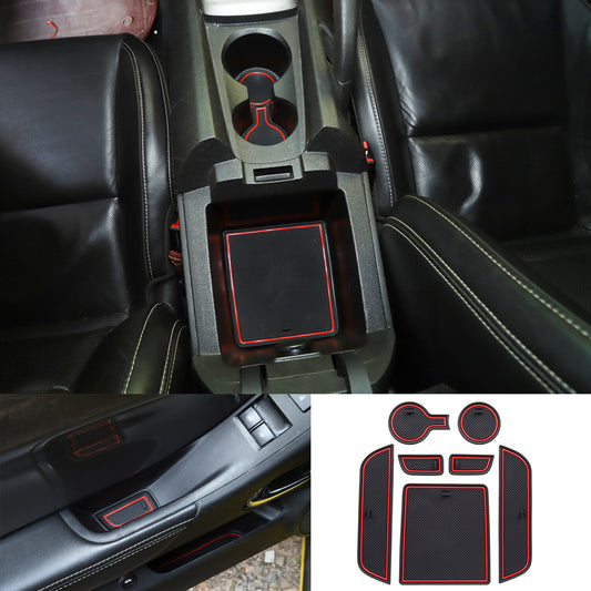 For 2012-2016 Camaro Parts Non-slip Cup Holder Mats Door Gate Slot Storage Pad Q