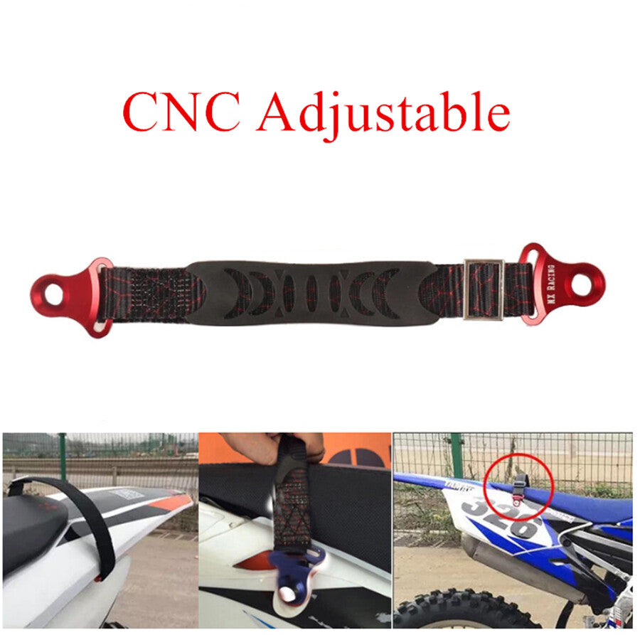 Motorcycle CNC Adjustable for Seat Rear Rescue Pull Belt Sling Accessories Q