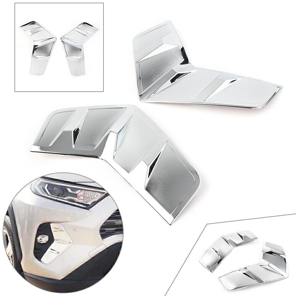 for Toyota RAV4 19-2021 Chrome Front Fog Light Lamp Cover External Frame Trim