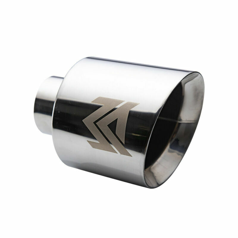 Universal 2.5'' Inlet 4.5'' Outlet Exhaust End Tips Muffler Tips Chrome Color