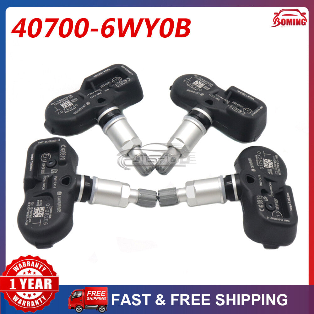 Set of 4PCS 40700-6WY0B TPMS Tire Pressure Sensor New For 2017 for Nissan Armada CN