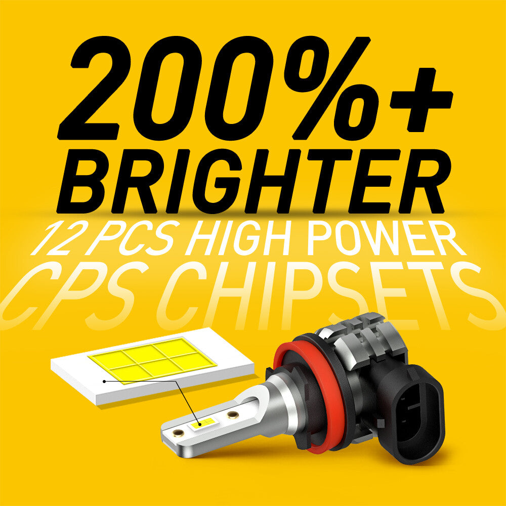 2pcs LED Fog Light Bulbs H8 H11 6000K Bright White DRL High Power New Lights - v