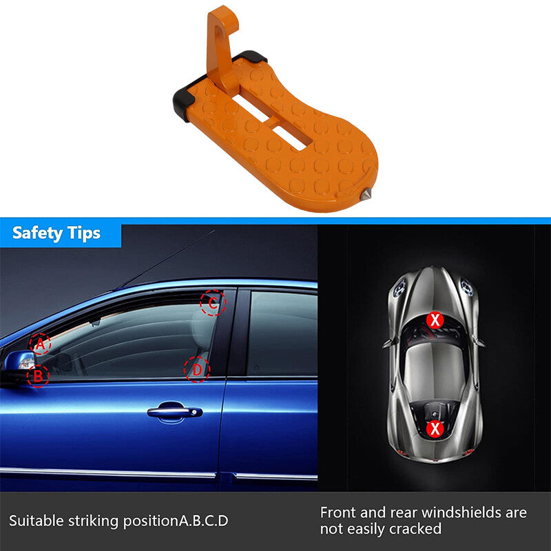 Orange Folding Car Door Latch Hook Step Foot Pedal Ladder for Jeep Truck SUV