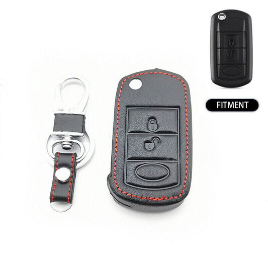 Leather Car Remote Key Fob Case Shell Cover for Land Rover LR3 for Range Rover Sport Q