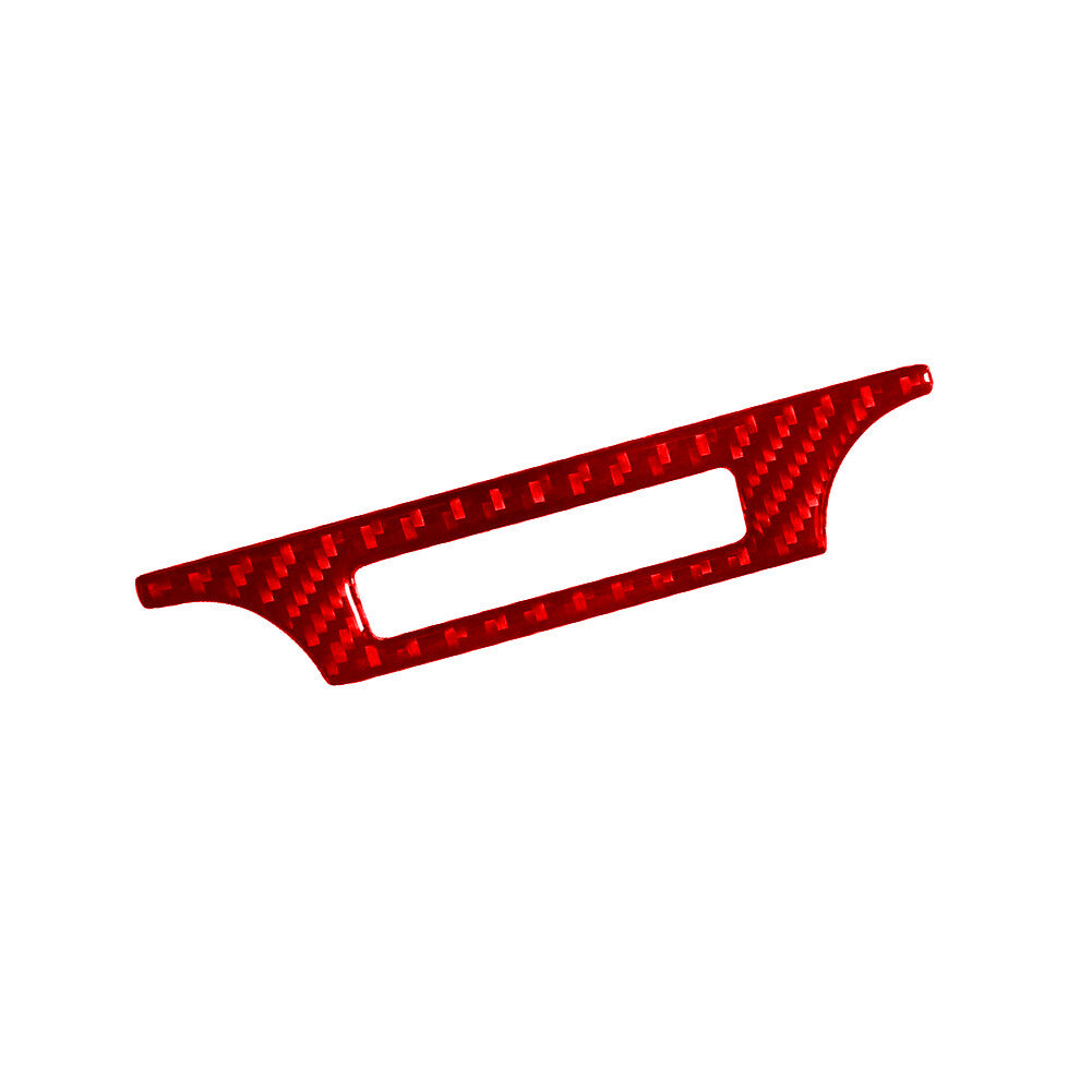 Red Carbon Fiber Climate Control LCD Frame Trim for Mitsubishi Outlander 2014-16