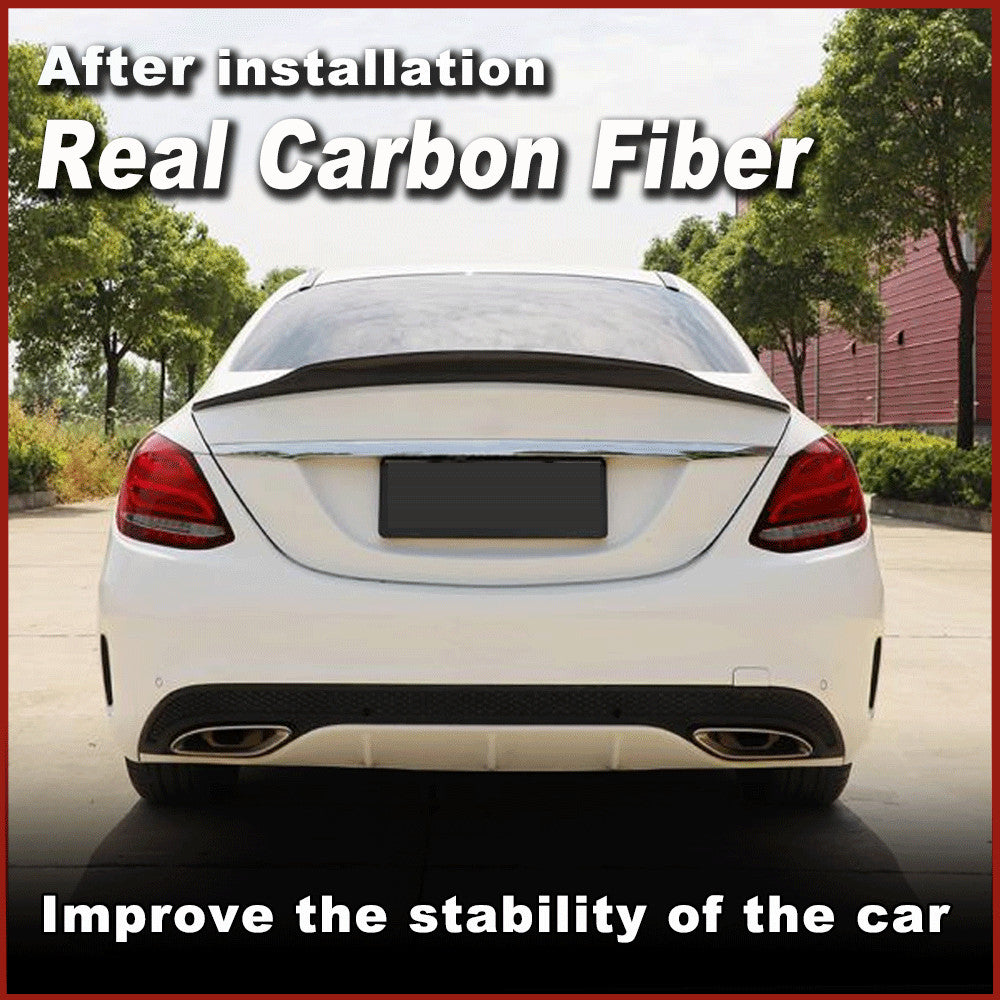 Fit for Mercedes W205 C250 C63 2015-2019 Real Carbon Rear Trunk Spoiler Wing