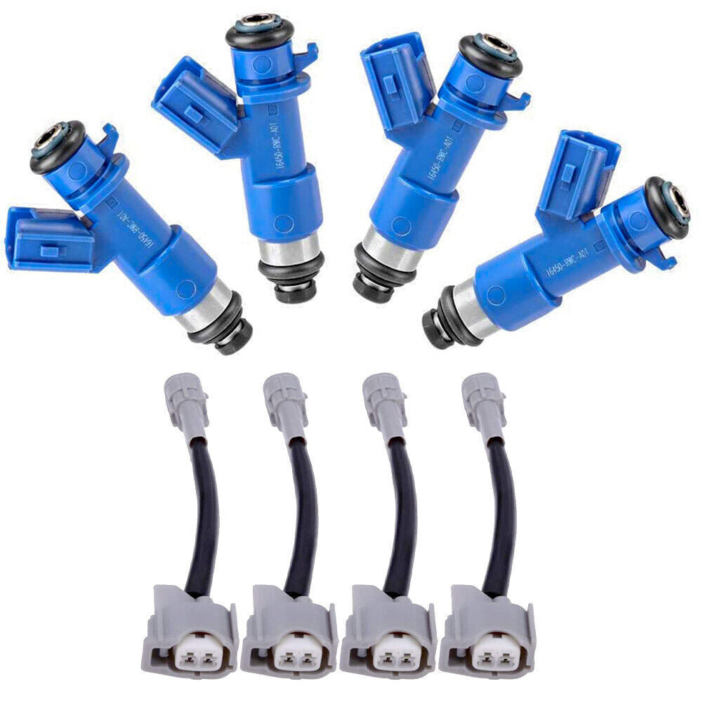 4-Piece 410cc Fuel Injector with Adapter for Honda for Acura for RDX 16450RWCA01- n