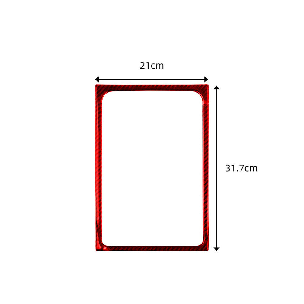 for Audi Q5 2018-2021 Red Carbon Fiber Interior Water Cupholder Frame Cover Trim