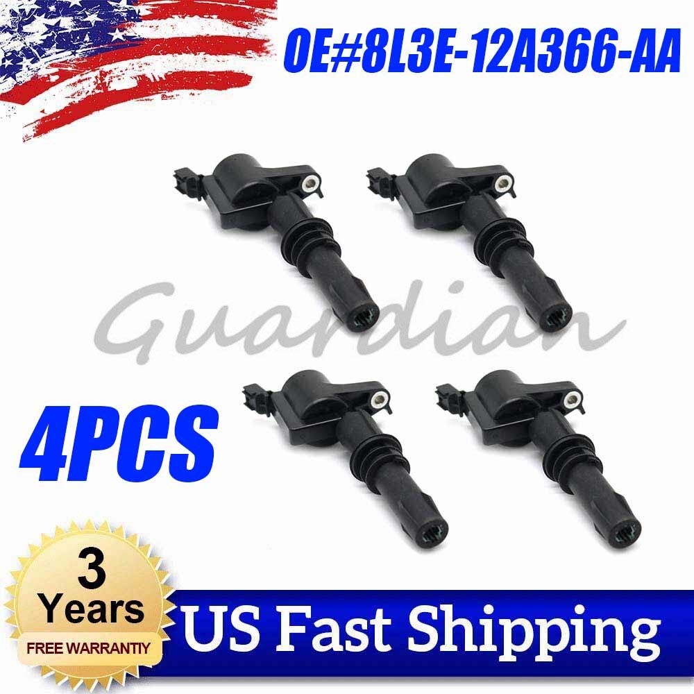 4-pack of ignition coils 8L3E-12A366-AA for Ford Expedition Explorer 150 250 350 450