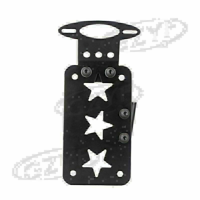 Motorcycle Star License Plate Holder Rack Mount Bracket Black Color Universal UK
