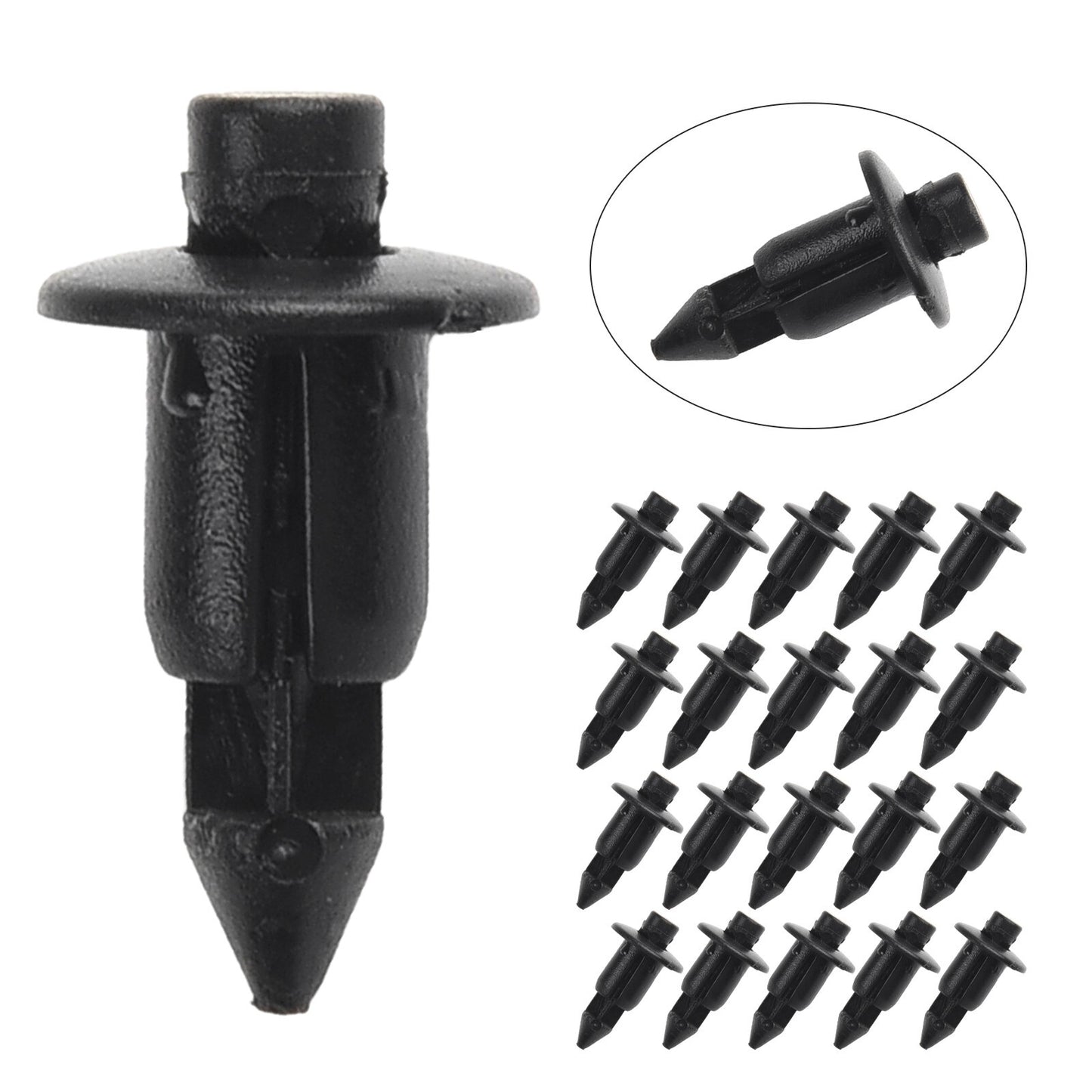 20 Panel Fasteners 6mm Bicycle Black Fairing for Suzuki -Rivet