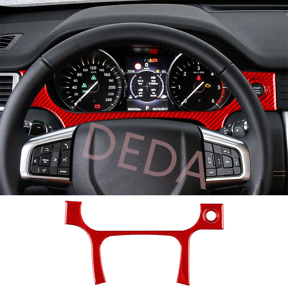 Red Carbon Fiber Dashboard Speedometer Trim for Land Rover Discovery Sport 15-19