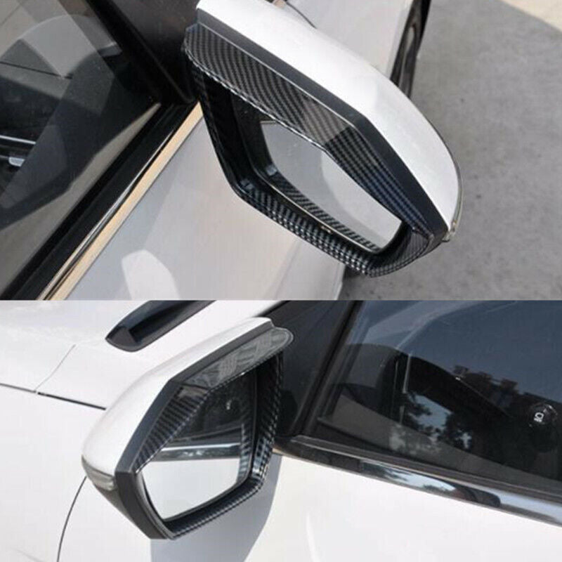 Carbon Fiber Side Mirror Rain Guard Eyebrow Cover Trim for Hyundai for Elantra 21-22