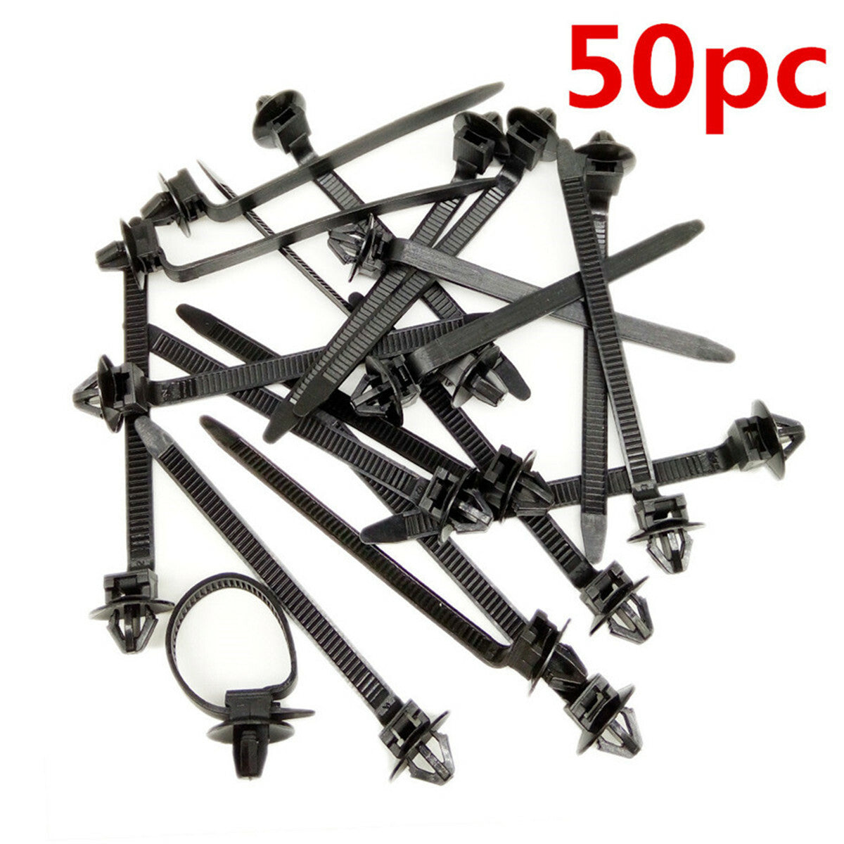 50x 3 inch Black Zip Strap Nylon Wire & Cable Zip Ties Nylon Tie Wraps Fastener