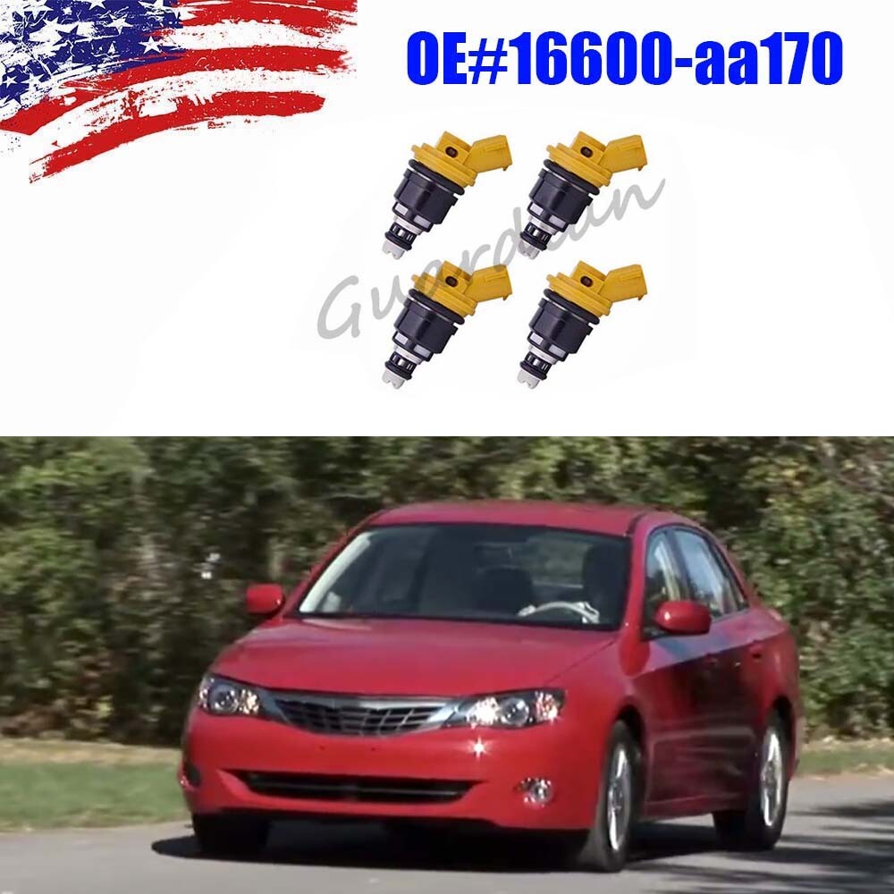 4PCS Fuel Injector 16600-aa170 For Outback Liberty Legacy Forester TURBO Impreza
