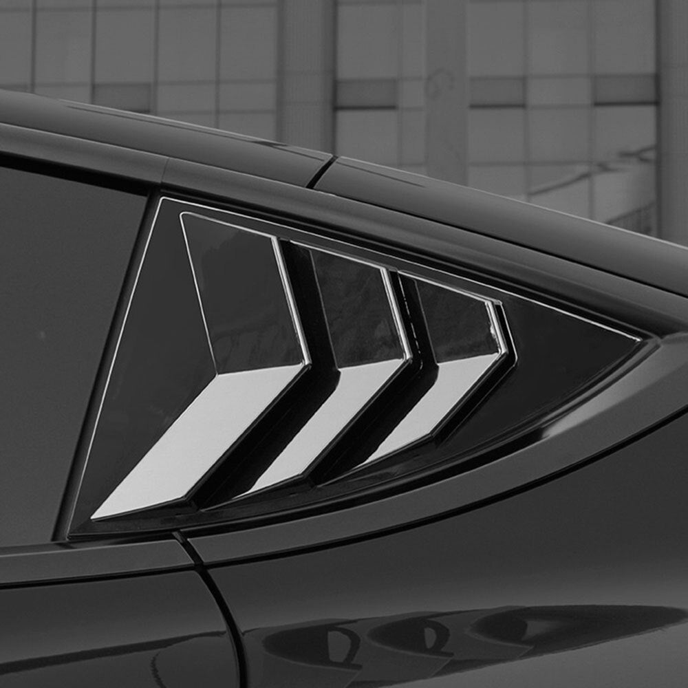 Glossy Black Rear Side Ventilation Window Shutter Cover for Model Y 19-22 n