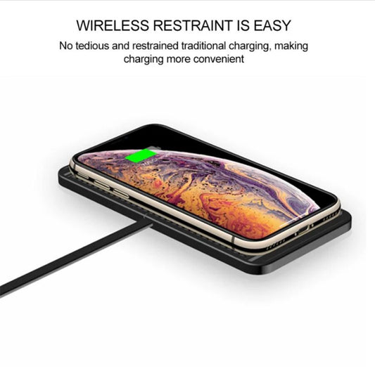 10W Car Wireless Phone Charger Pad Fast Charge Mat Dock For Apple iPhone Samsung