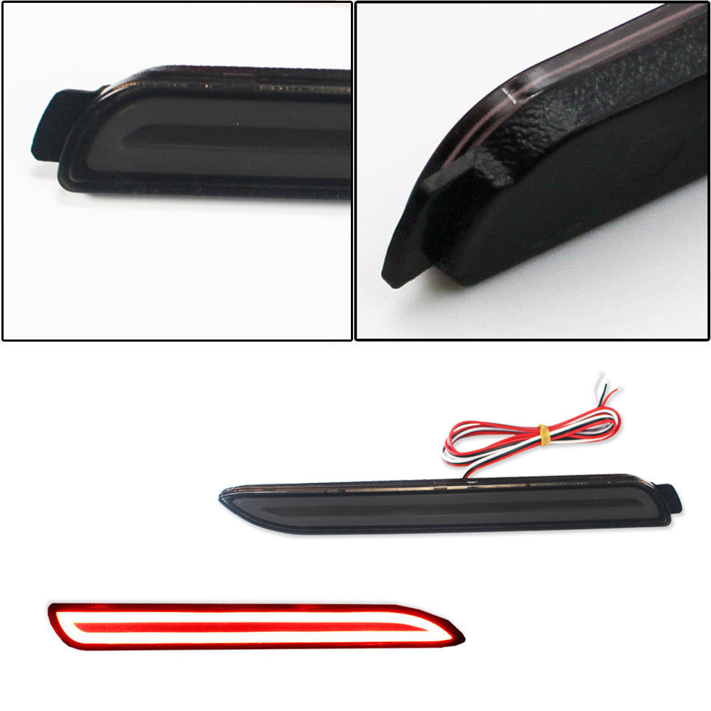 Smoked Lens LED Rear Bumper Reflector Brake Tail Light for 99-17 for Lexus and for - v