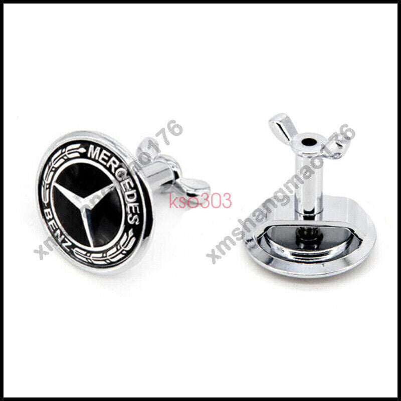 Classic black Bonnet badge cap emblem for Mercedes-Benz CSE Class W204 W211 44 mm