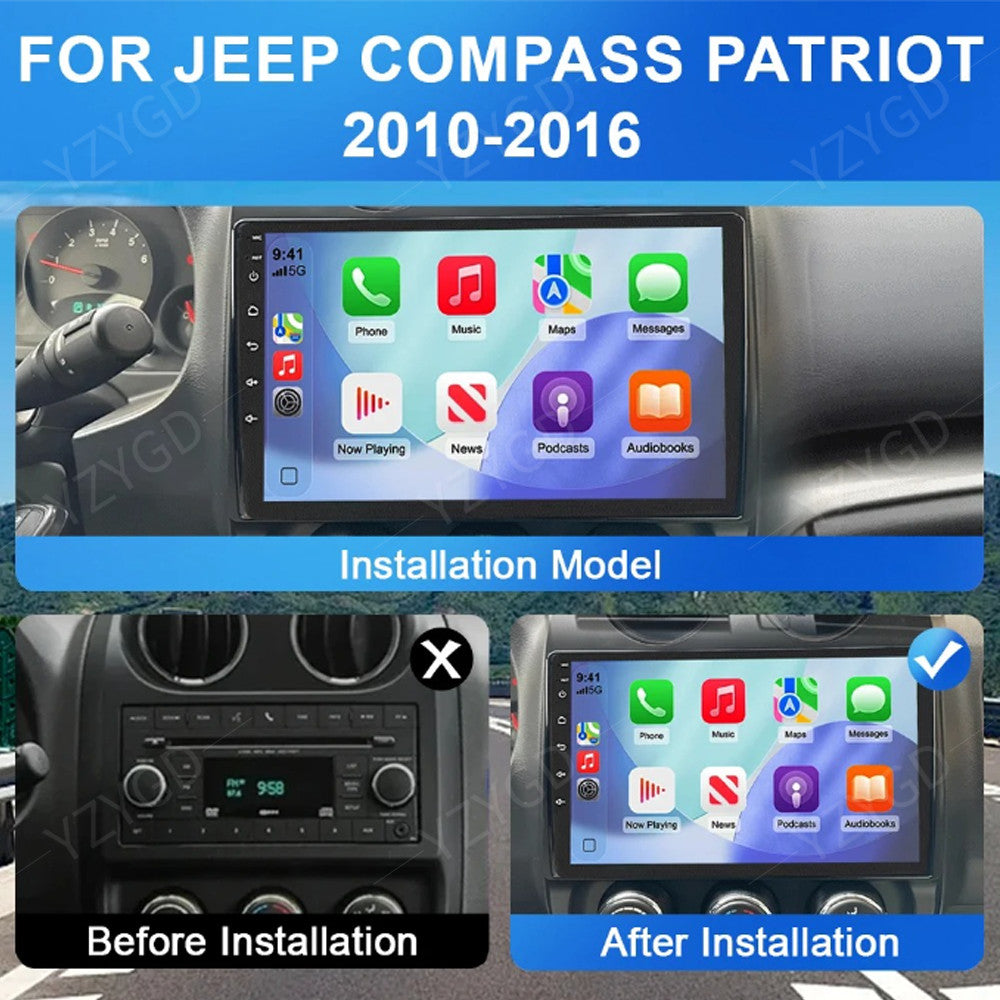 for Jeep Compass Patriot 2010-16 Multimedia CarPlay Car Stereo Radio GPS Screen