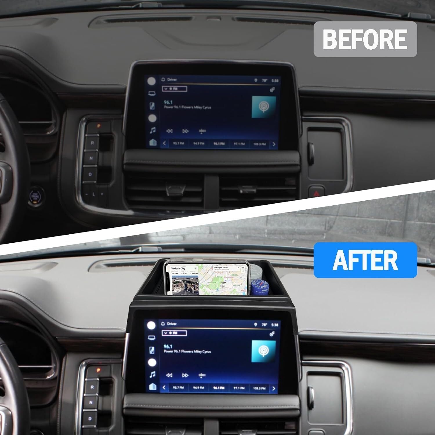 Suitable for 2021-2024 for GMC for Yukon Dashboard Storage Center Console Storage Box Insert Tray n