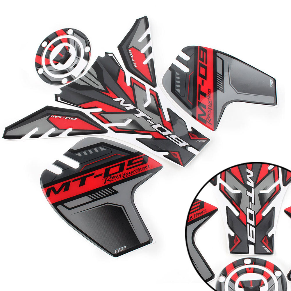 Red 3D Gas Tank Pad Side Decal Sticker for Yamaha MT 09 SP MT09 Tracer 2018 2020