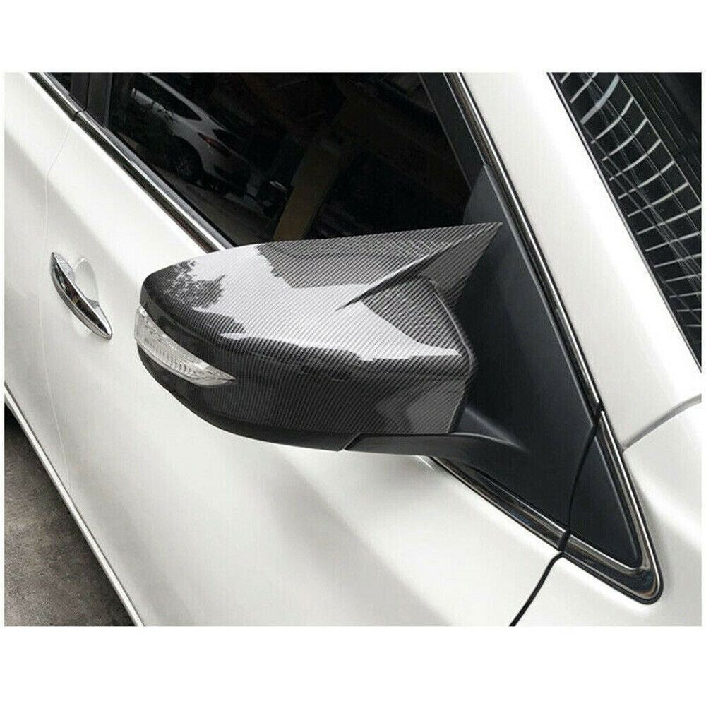 2PC Carbon Fiber Look Door Rear View Mirror Cover Trim for Nissan Altima 13-2018