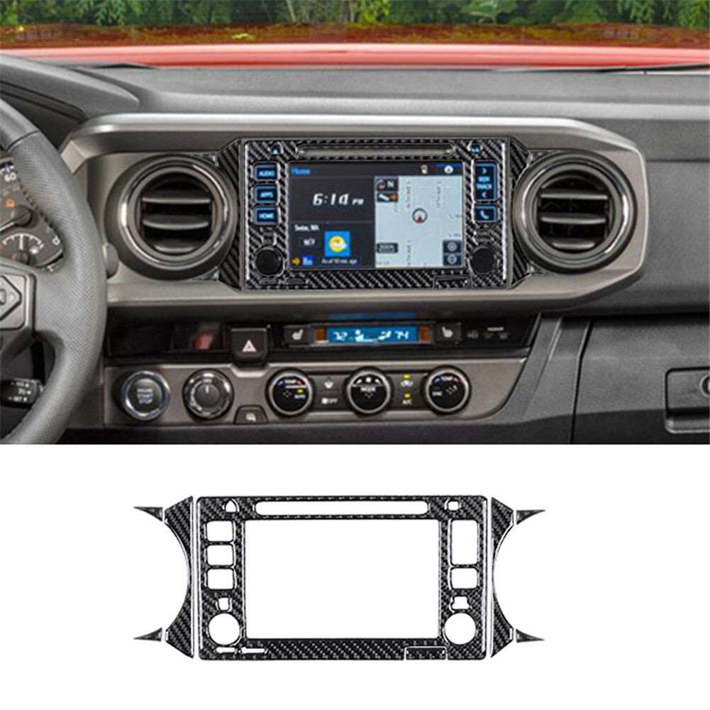 Carbon Fiber Center Control Panel Frame Trim Cover for Honda Accord 2013-2017 v