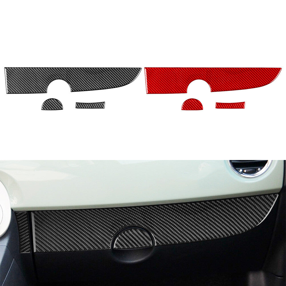 Carbon Fiber for Co -pilot Dashboard Panel Cover for Fiat 500 2012-2015