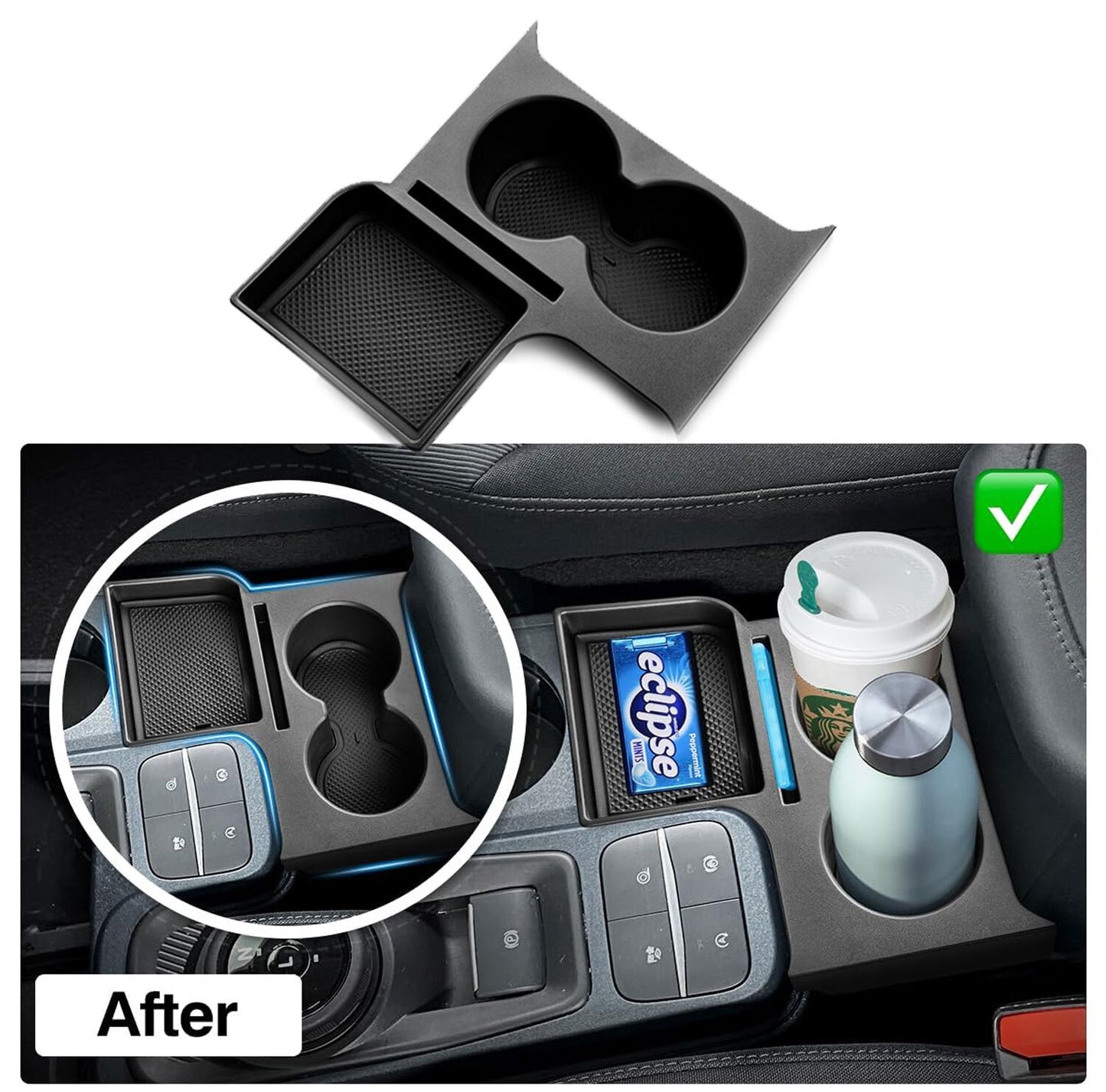  for ford  Maverick 2022-2025 Accessories Cup Holder Organizer Tray Storage Box Q