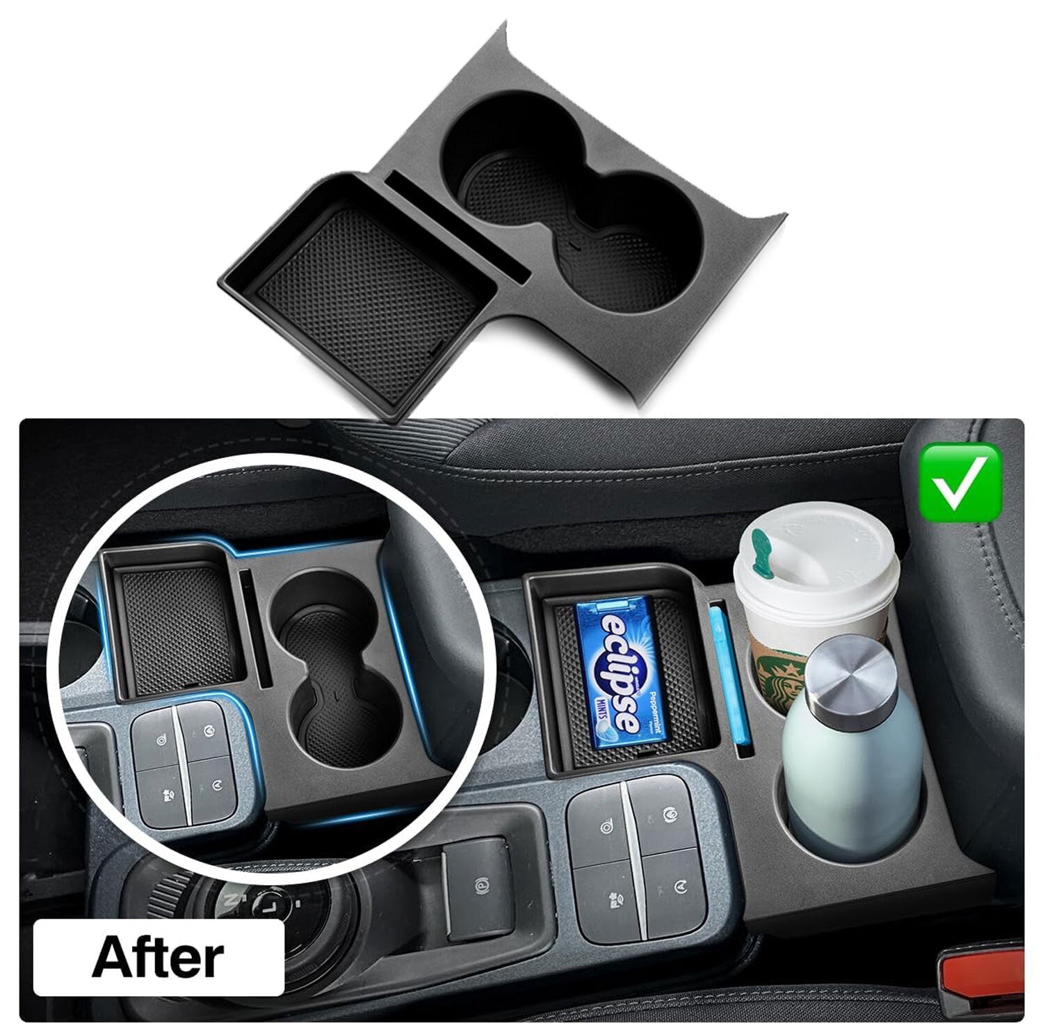  for ford  Maverick 2022-2025 Accessories Cup Holder Organizer Tray Storage Box Q