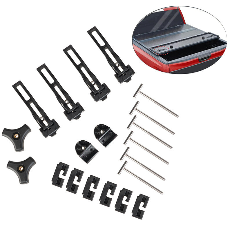 Replacement Part Hard Tri-Fold Tonneau Cover-6*T-Bolt Rear&Front Clamp Universal
