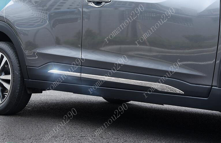 for Nissan Kicks 2018-2021 Chrome Steel Side Body Moldings Exterior Cover Trims