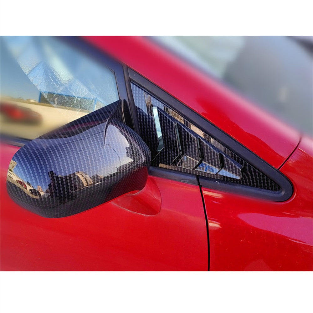 Pair For 06-11 for Honda for Civic Carbon Fiber Front Quarter Window Louver Shutter Trim