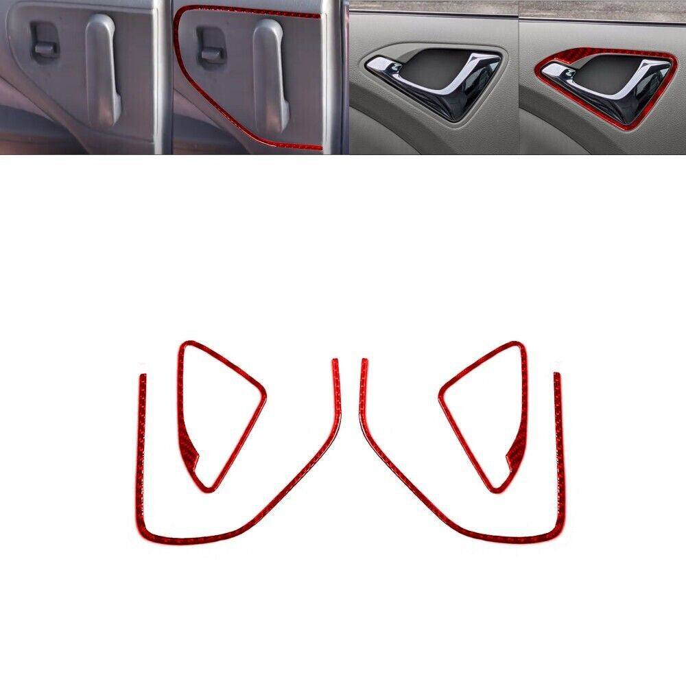 Carbon Fiber Front Rear Door Door Panel Cover Trim For Rogue 2014-2016 v