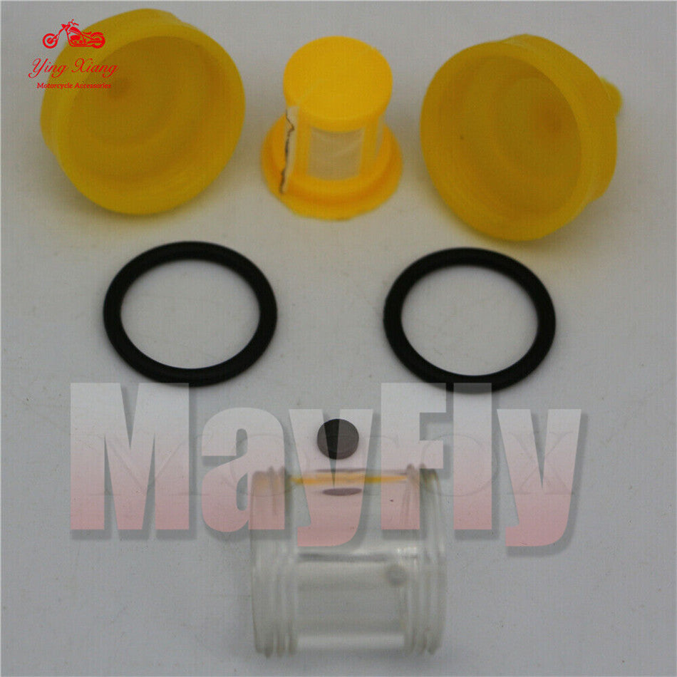 3pcs 1/4 6MM-7MM Universal Inline Gas/Fuel Filter Lawn Mower Small Engine