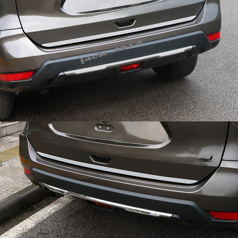 for Nissan Rogue X-Trail 2014-20 steel Rear Trunk Tail Gate Door Lid Cover Trim