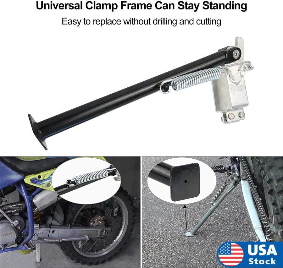 14 Clamp Frame On Side Kick Stand for Dirtbike HEAVY DUTY Off Road Bikes