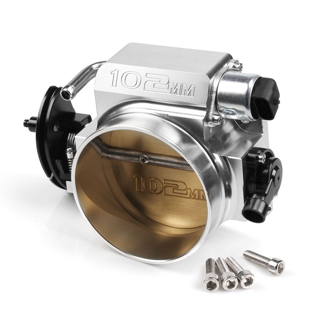 US Silver 102mm Throttle Body+TPS IAC+Adapter Plate For LS1 LS2 LS6 LS7 LSX LS Q
