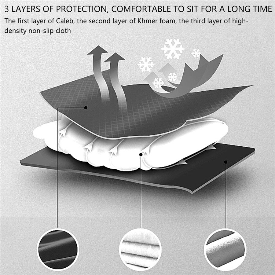 Motorcycle Breathable for Seat Pad 3 Layer Protector Cover Gel Non Slip Accessories Q