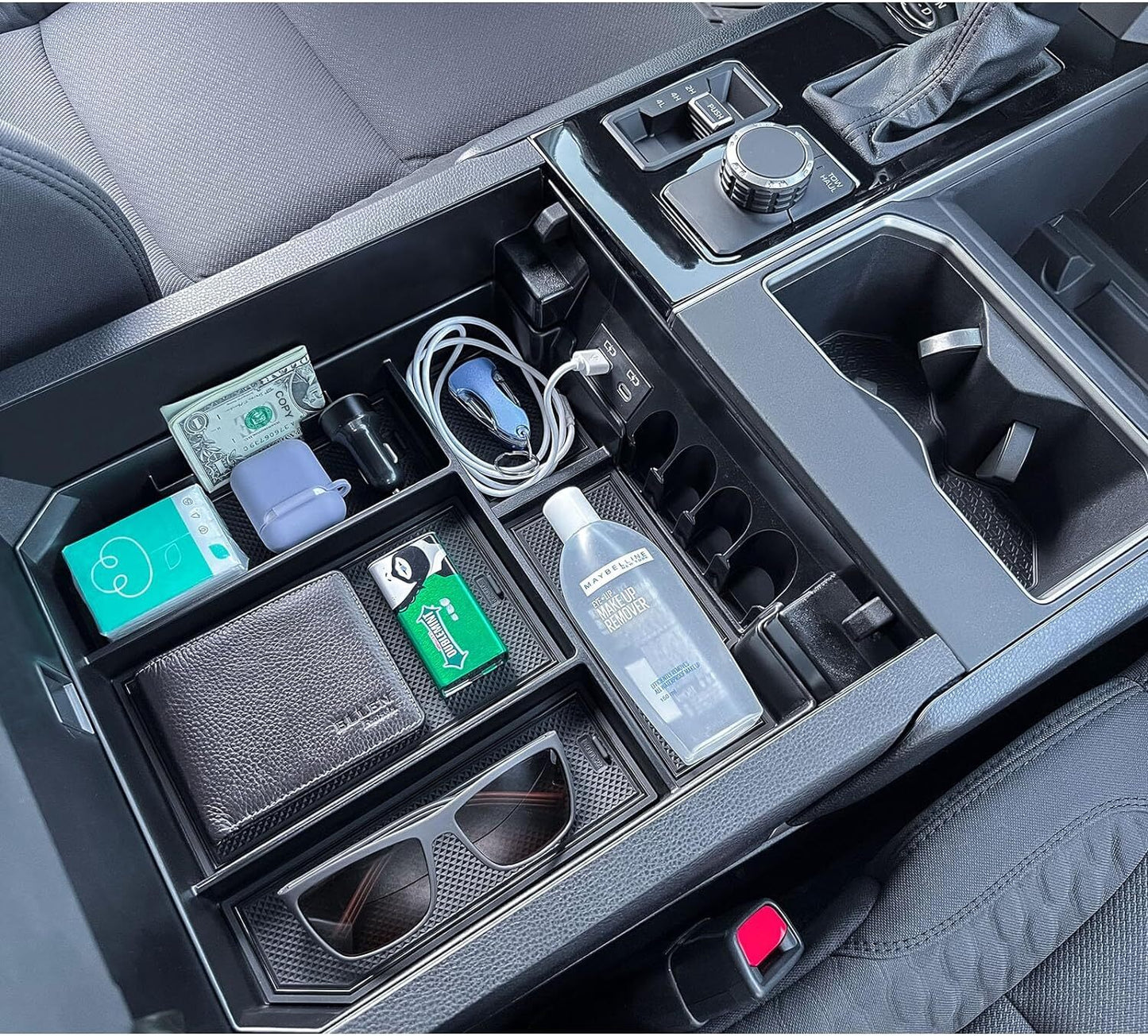 for Toyota Tundra Sequoia 2023-2024 Center Console Armrest Box Organizer Tray Q