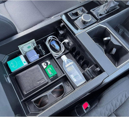 for Toyota Tundra Sequoia 2023-2024 Center Console Armrest Box Organizer Tray Q