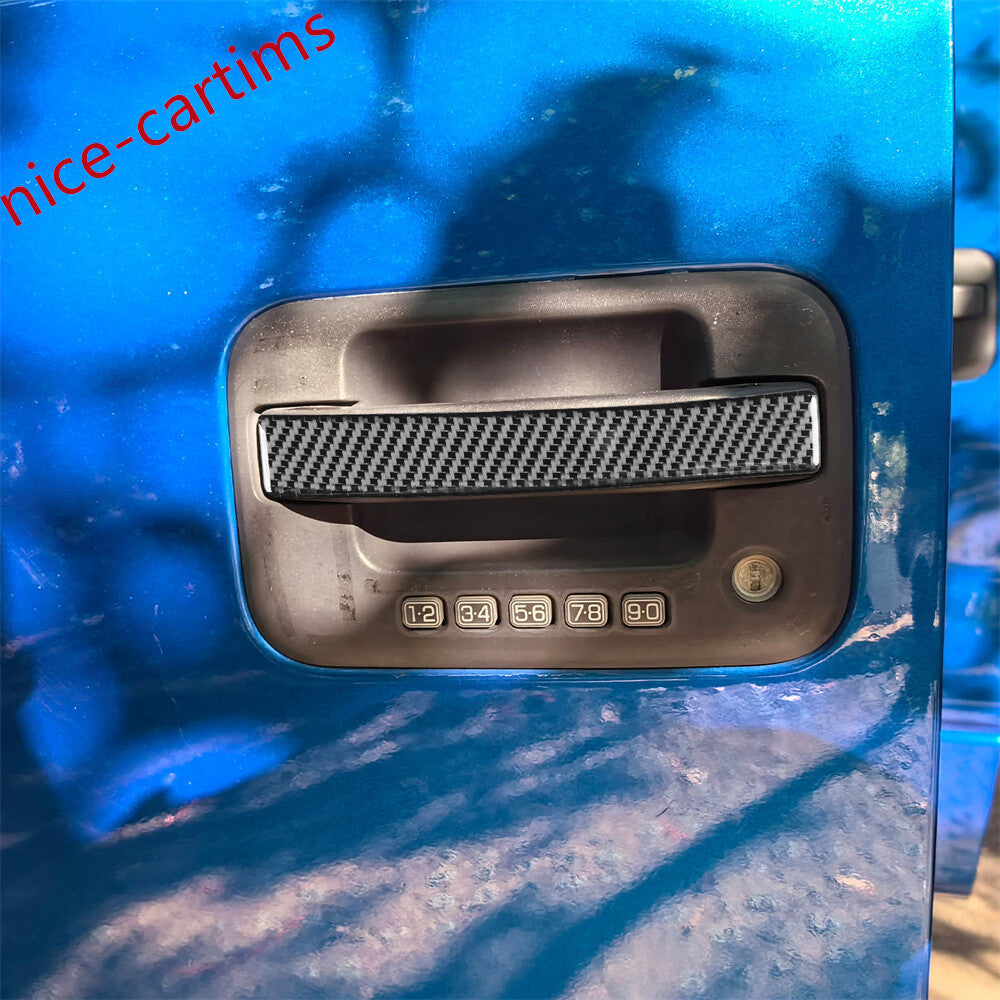 8¡ÁCarbon Fiber Exterior Side Door Handle Panel Cover Fit for Ford F150 2009-2014